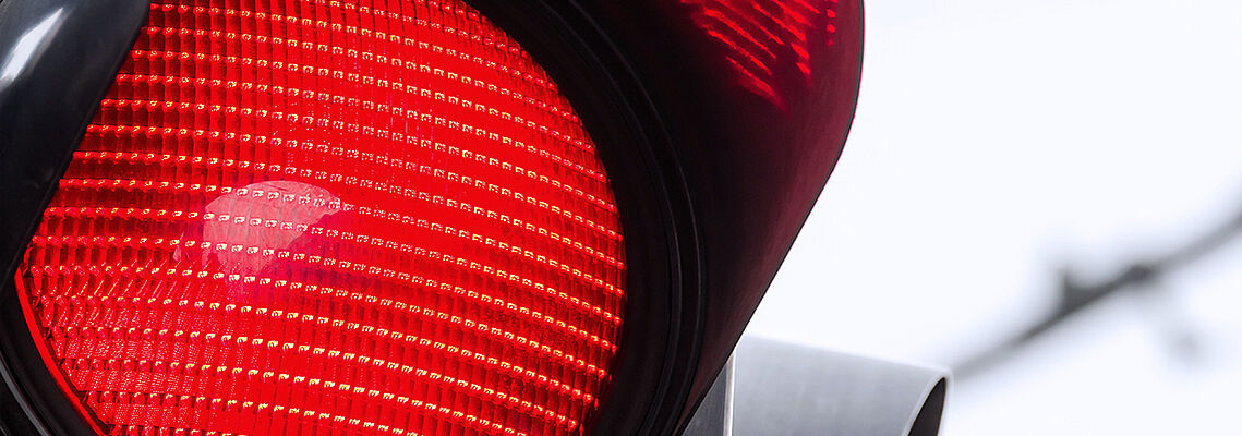 Rotes Licht der Ampel