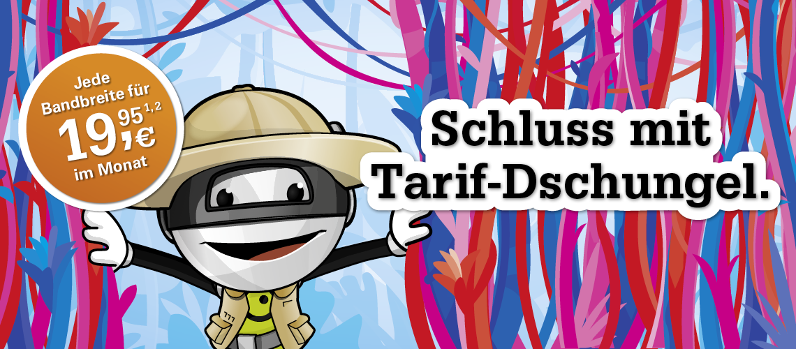 Alle Bandbreiten - ein Preis!